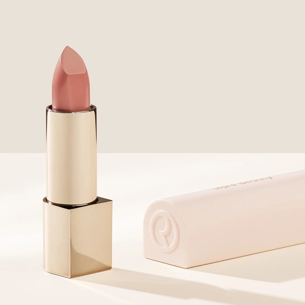 Rare Beauty Kind Words Matte Lipstick in Creative = a muted peach 🍑